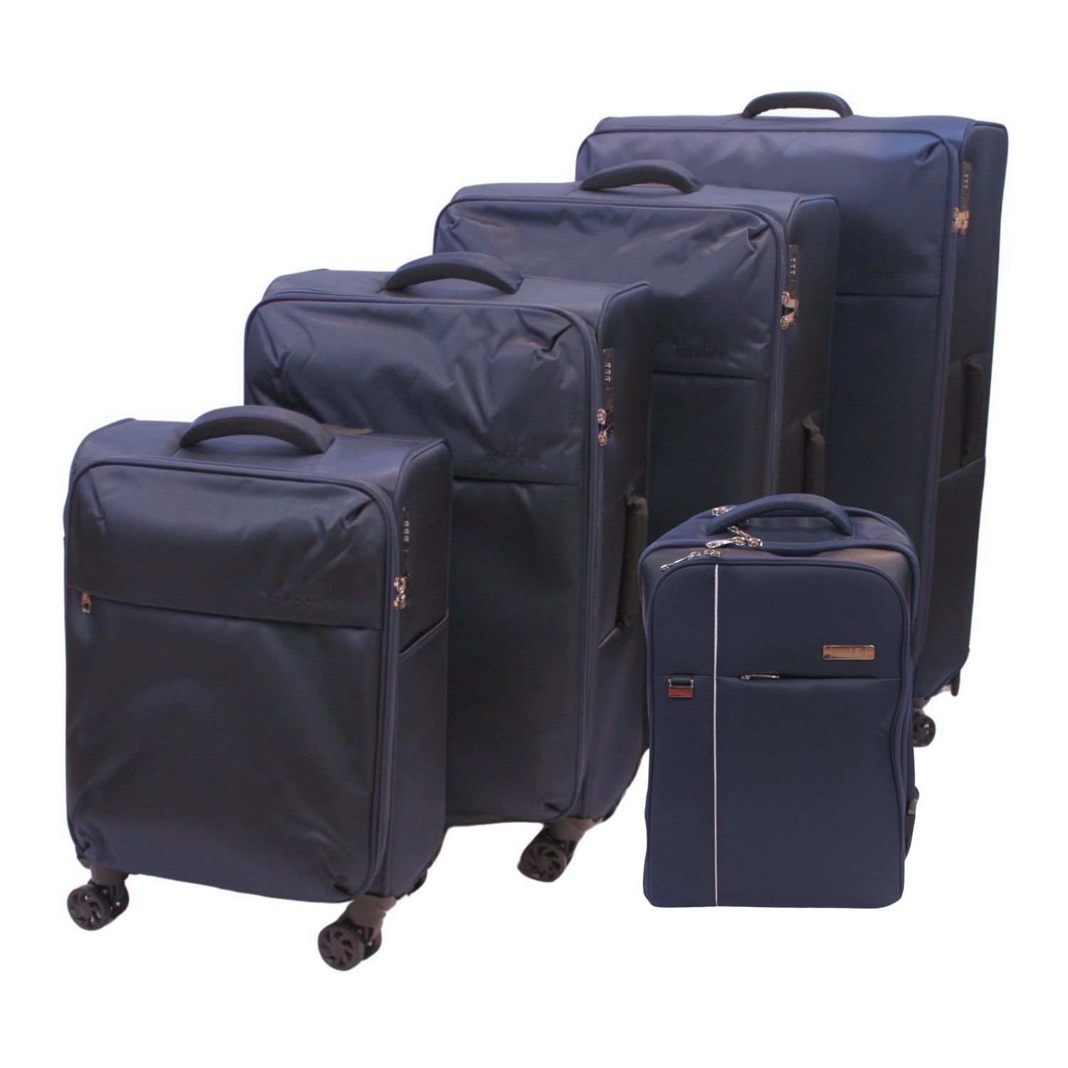 Condotti Stratos 5 Piece Suitcase and Cabin Approved Backpack Luggage Set